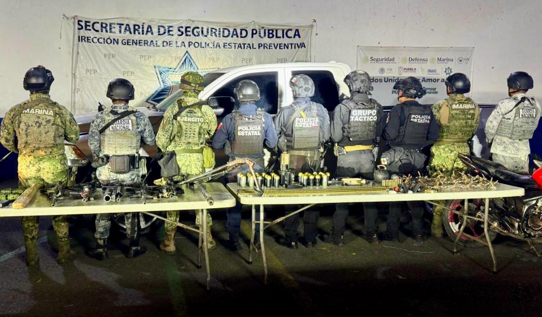 Fuerzas de seguridad logran aseguramiento de armamento de alto calibre