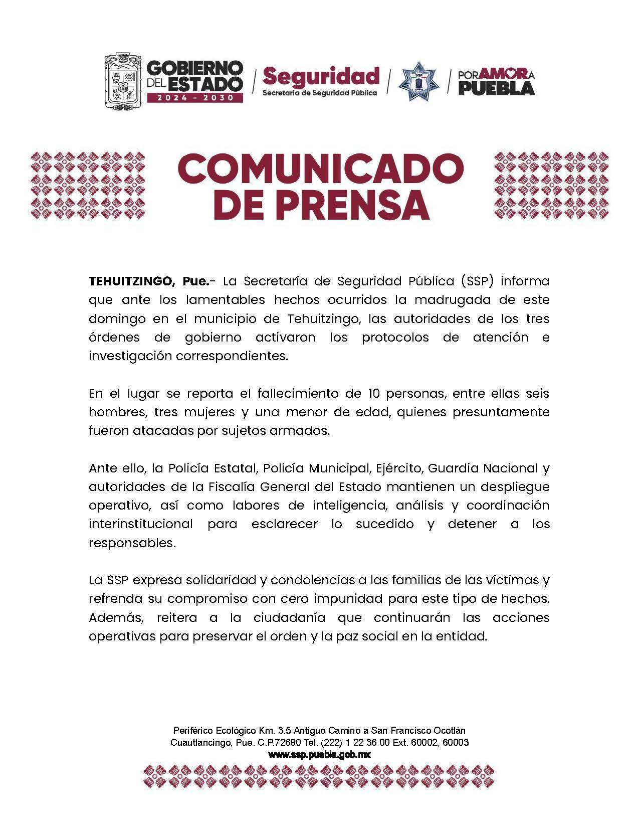 COMUNICADO DE PRENSA 17 mayo 2026