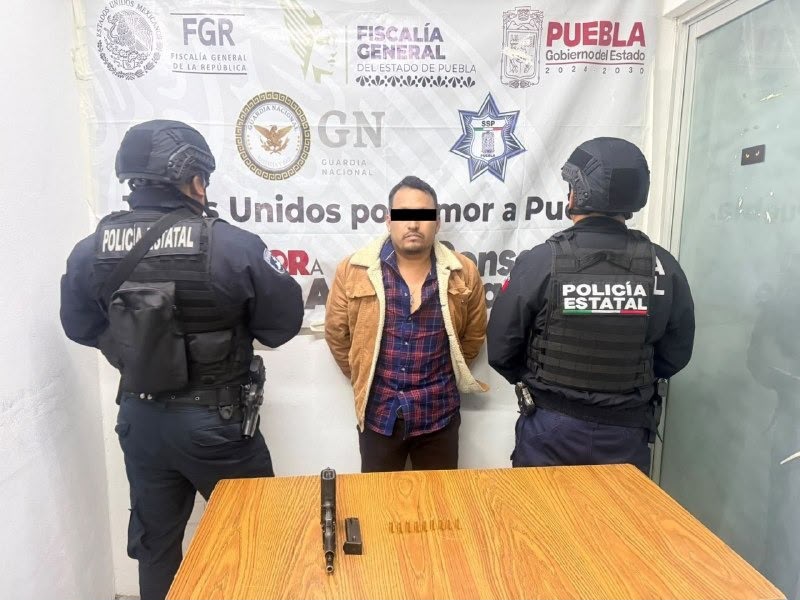 Policía Estatal detiene a hombre armado en Tochimilco