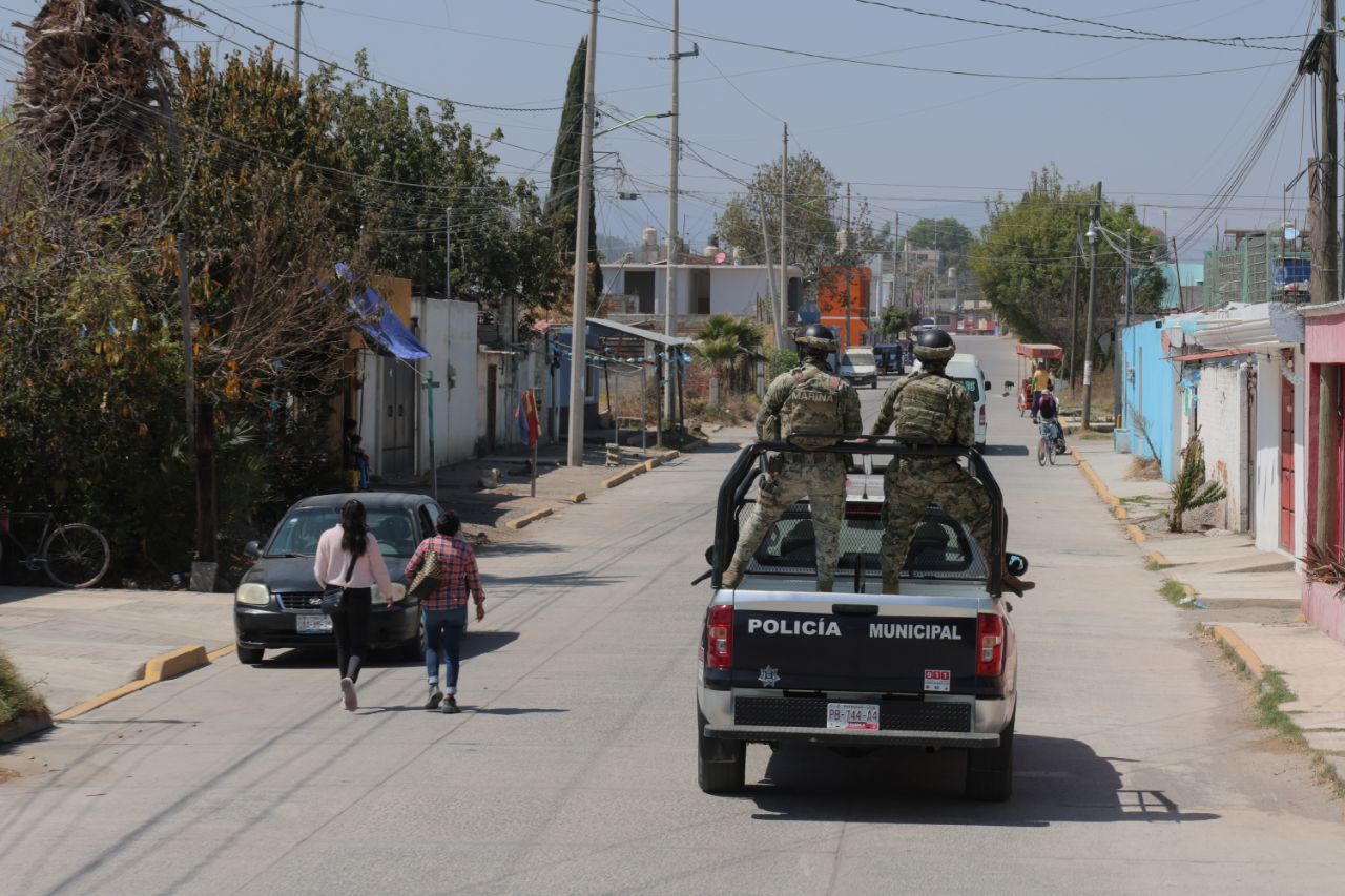 Con despliegue aéreo-terrestre se refuerza seguridad en San Martín Texmelucan