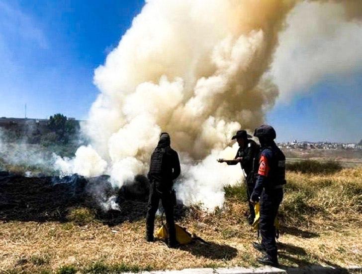 SSP Estatal coordina extinción de cuatro incendios en Tepatlaxco, Puebla y Tlachichuca 