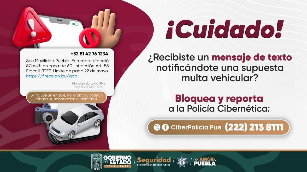 Policía Cibernética brinda orientación ante mensajes fraudulentos sobre multas vehiculares 