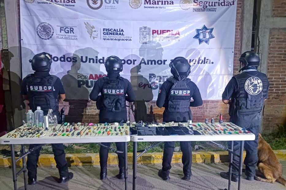 Seguridad Pública realiza revisión al interior del penal de Puebla