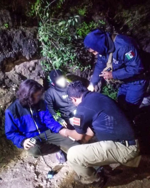 COORDINA SSP RESCATE DE MASCULINOS ATRAPADOS EN RÍO