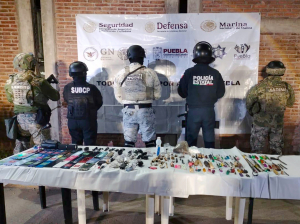 SSP, SEMAR, DEFENSA y GN realizan operativo de supervisión en penal de Puebla
