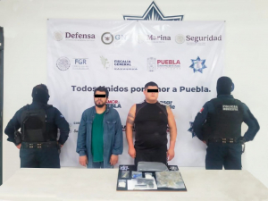 Detiene SEMAR, SSP y Policía Municipal de Tehuacán a dos presuntos narcomenudistas